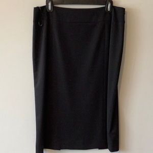 Lafayette 148 New York Black Wool Skirt